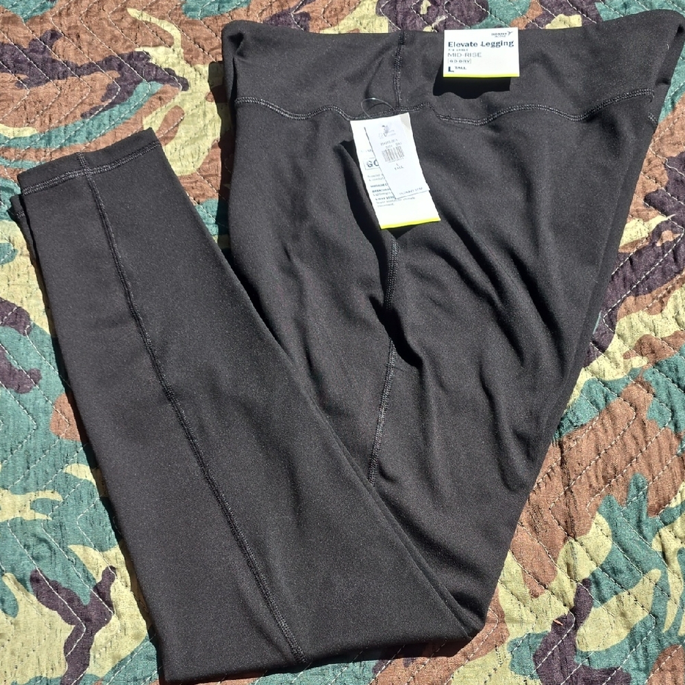 Black Mid-Rise 7/8 Elevate Legging Large Tall